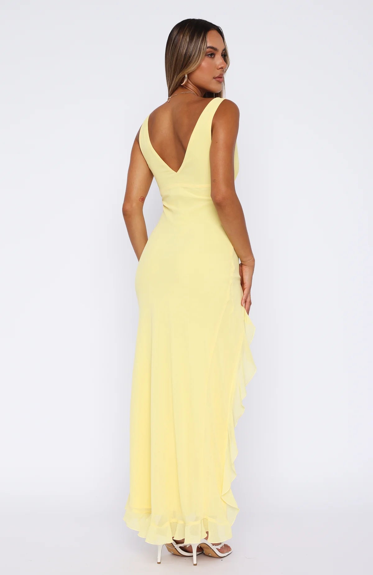 Ruffled Tulle Maxi Dress