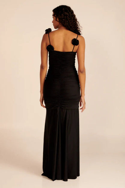 Elegant Floral Embellished Maxi Dress