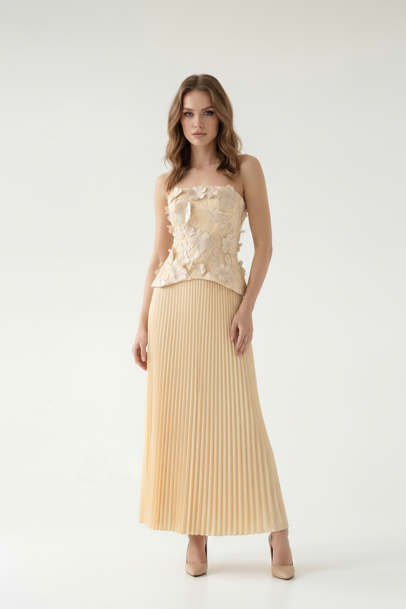 Soleil Bloom Pleated Maxi Set