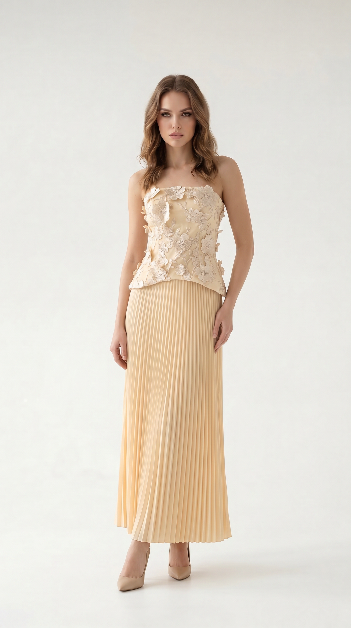 Soleil Bloom Pleated Maxi Set