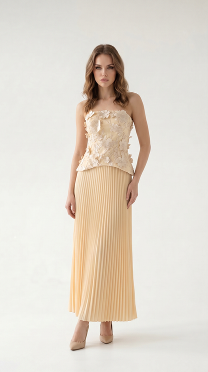 Soleil Bloom Pleated Maxi Set