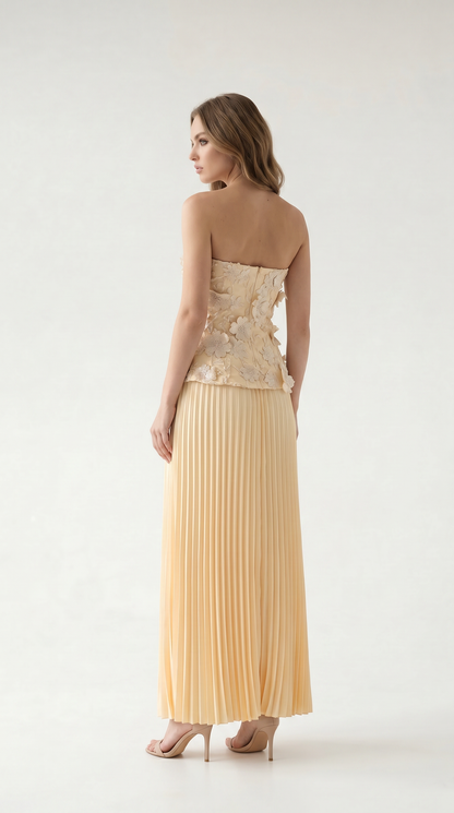 Soleil Bloom Pleated Maxi Set