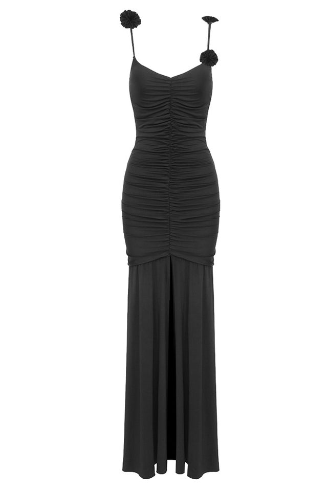 Elegant Floral Embellished Maxi Dress