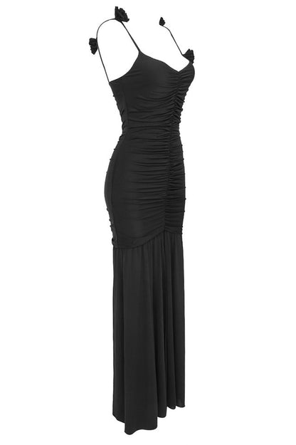 Elegant Floral Embellished Maxi Dress