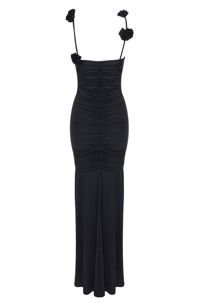 Elegant Floral Embellished Maxi Dress