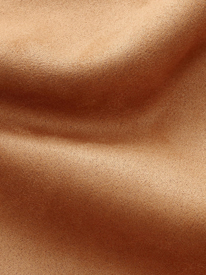 Brown Suede Lace-Spliced Mini Dress – Elegant Autumn Statement