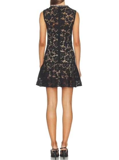 Noire Ruffle Mini Dress