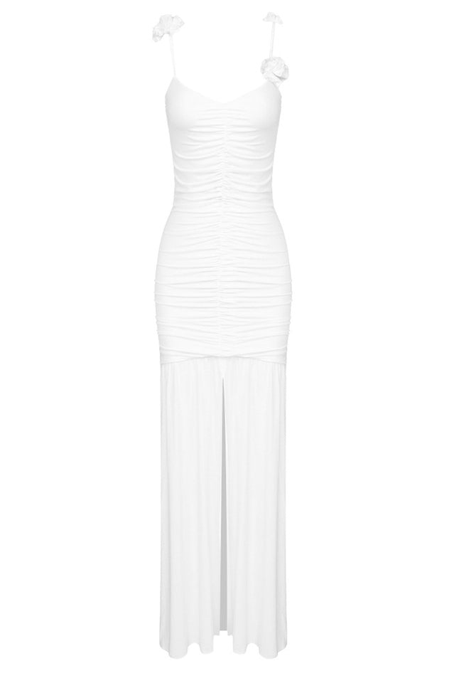 Elegant Floral Embellished Maxi Dress