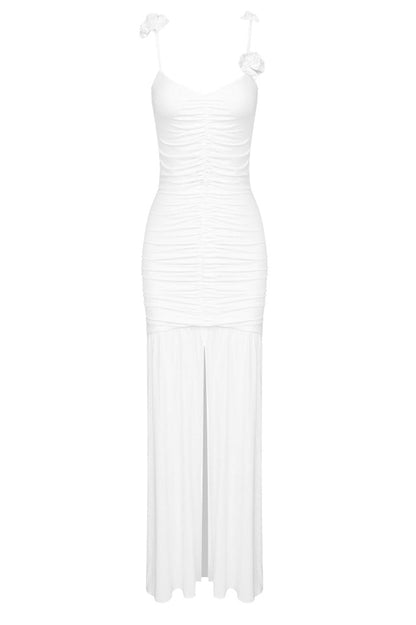 Elegant Floral Embellished Maxi Dress