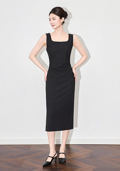 Amélie Noir Lace Contrast Maxi Dress