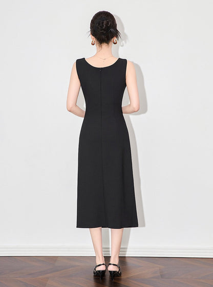 Amélie Noir Lace Contrast Maxi Dress