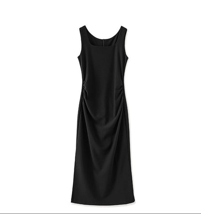 Amélie Noir Lace Contrast Maxi Dress