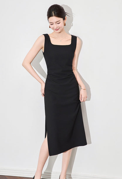 Amélie Noir Lace Contrast Maxi Dress