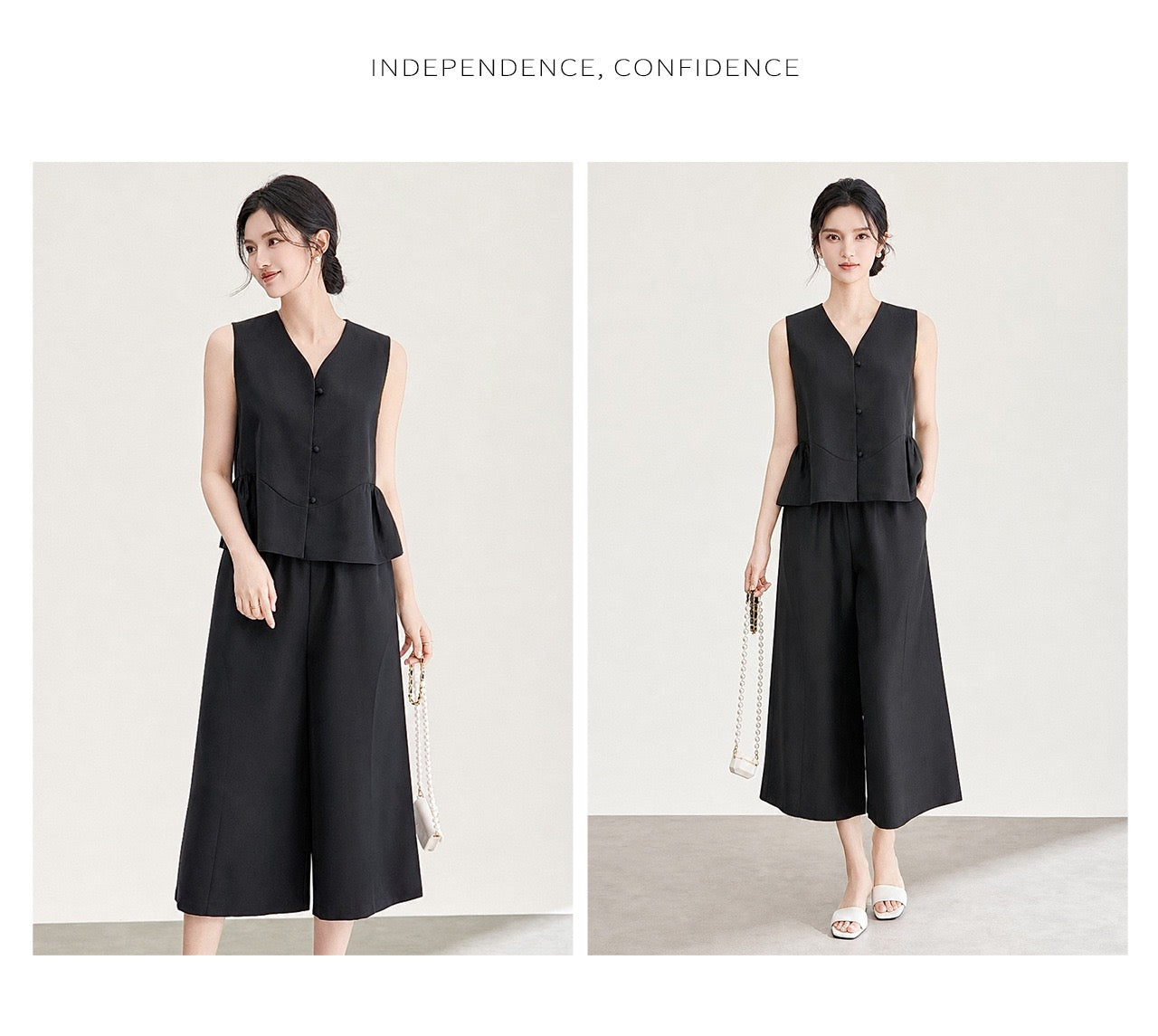 Emilia Luxe Vest & Cropped Pants Set