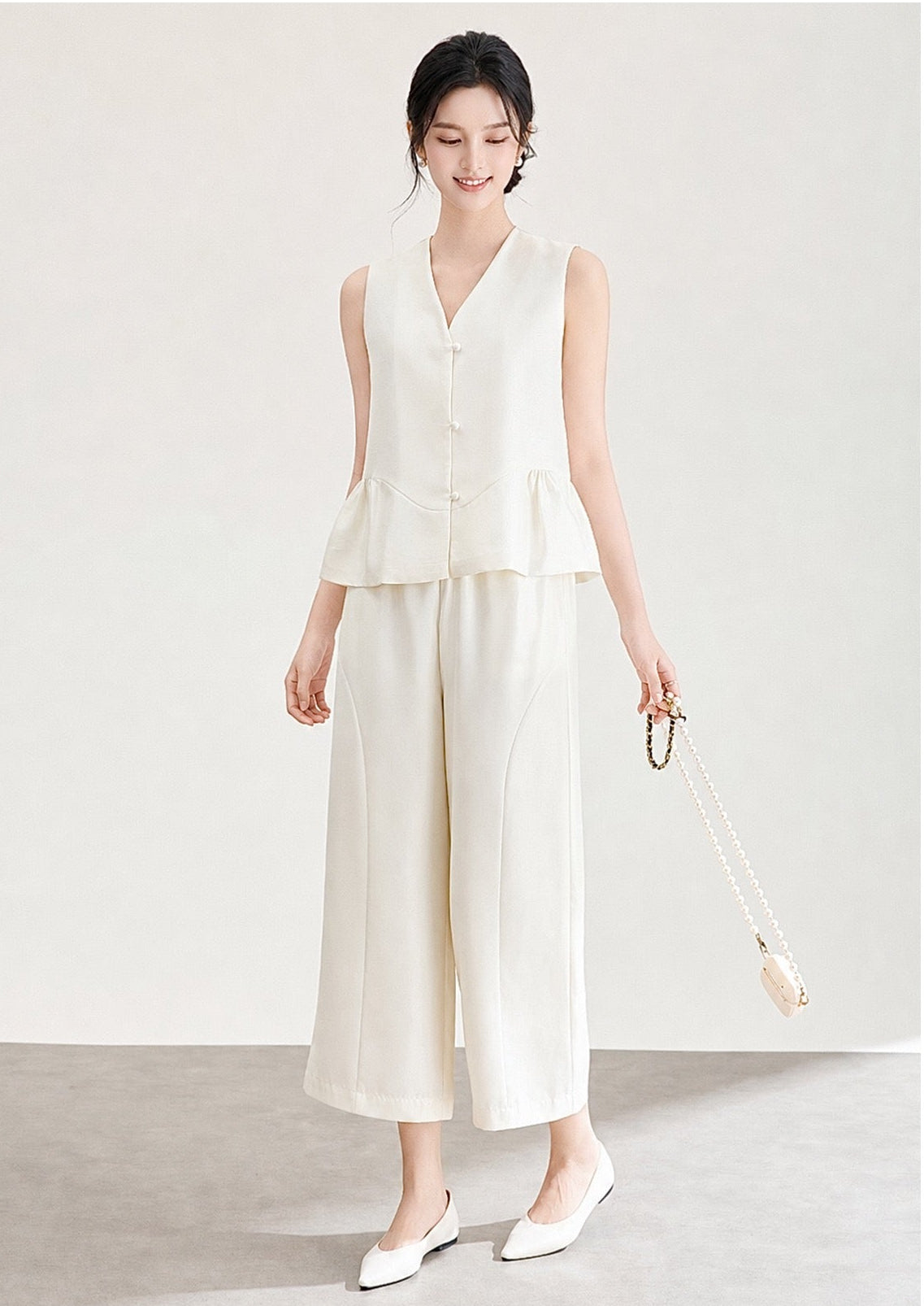 Emilia Luxe Vest & Cropped Pants Set