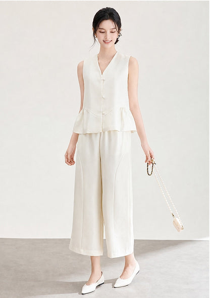 Emilia Luxe Vest & Cropped Pants Set
