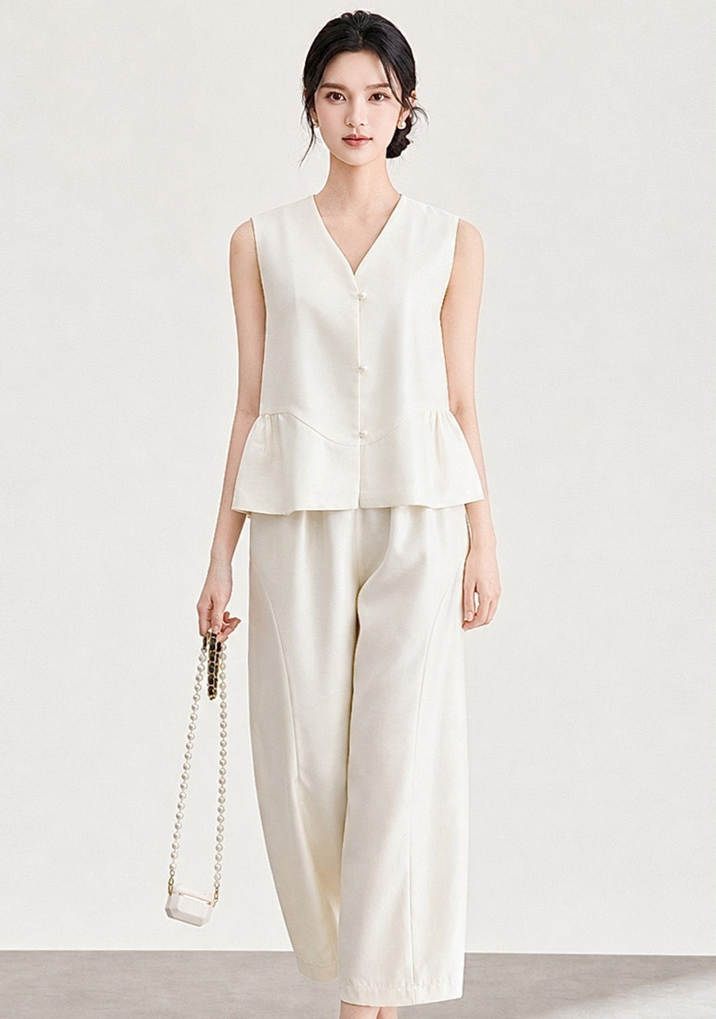 Emilia Luxe Vest & Cropped Pants Set