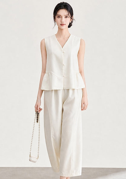 Emilia Luxe Vest & Cropped Pants Set