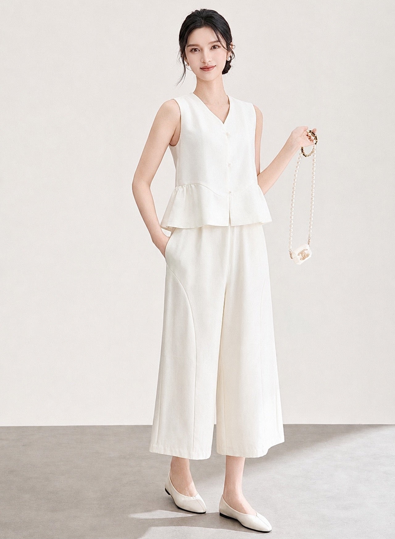 Emilia Luxe Vest & Cropped Pants Set