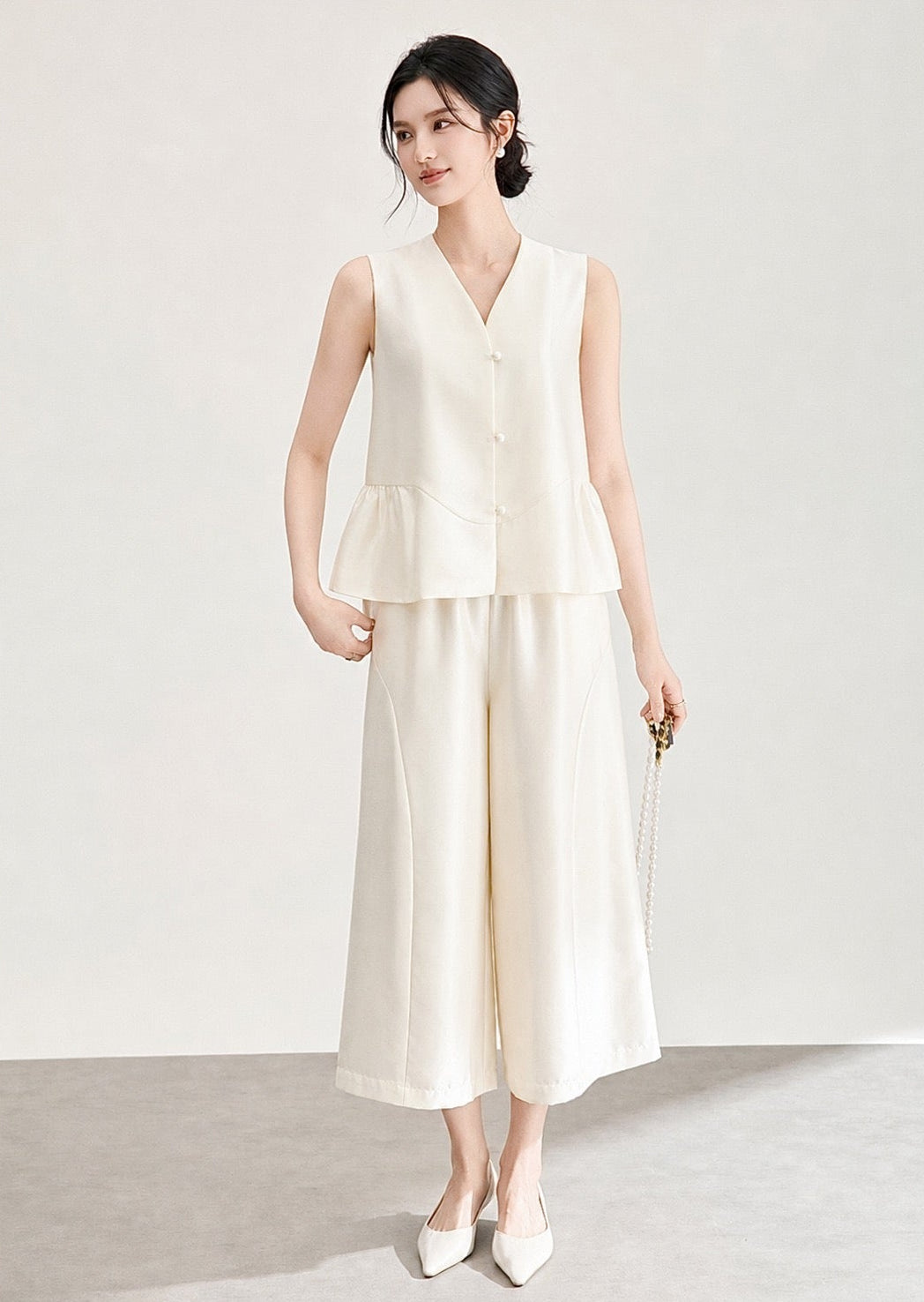 Emilia Luxe Vest & Cropped Pants Set