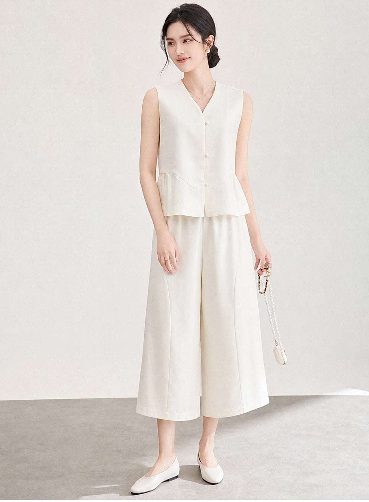 Emilia Luxe Vest & Cropped Pants Set