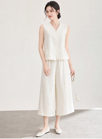 Emilia Luxe Vest & Cropped Pants Set