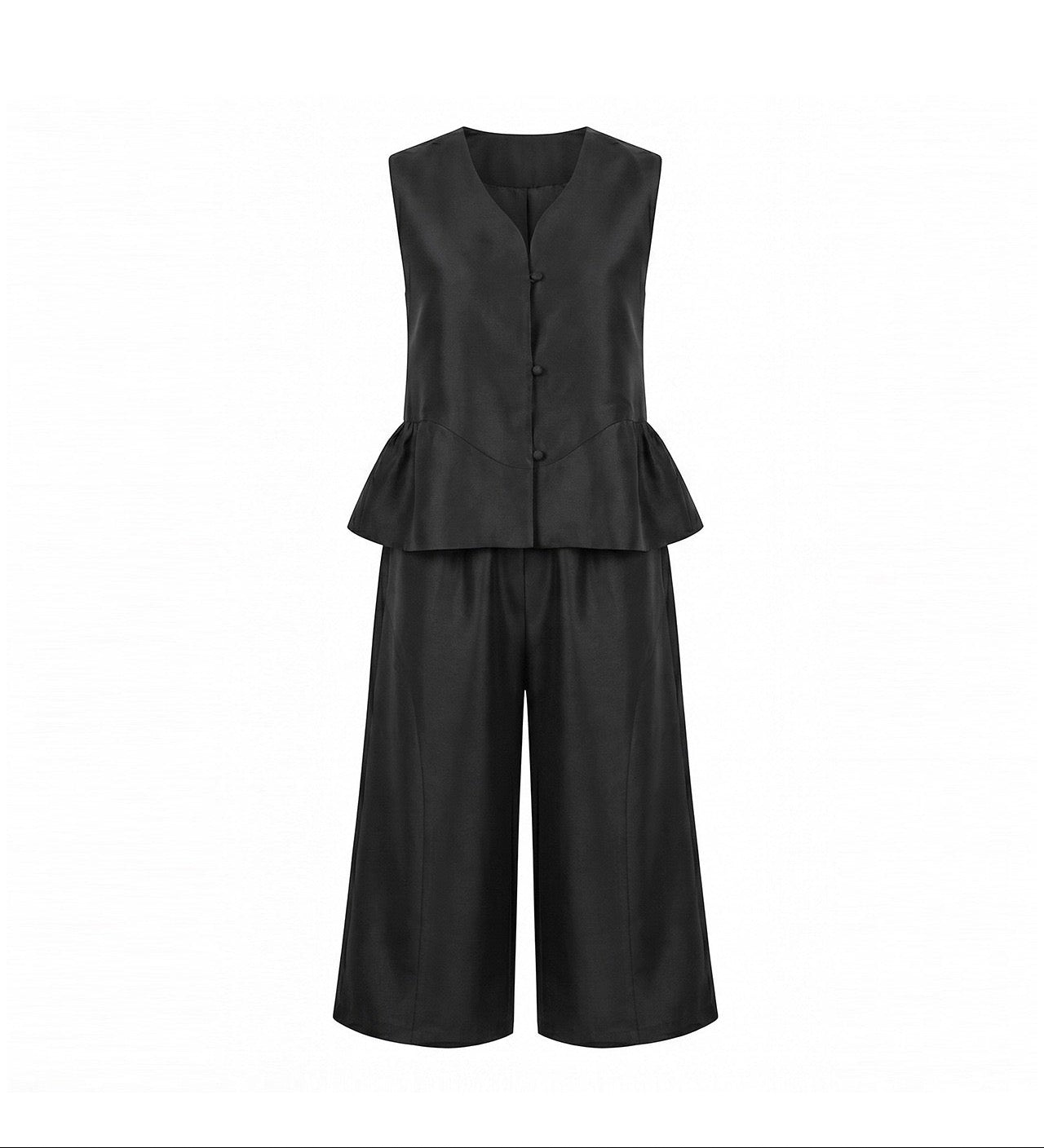 Emilia Luxe Vest & Cropped Pants Set