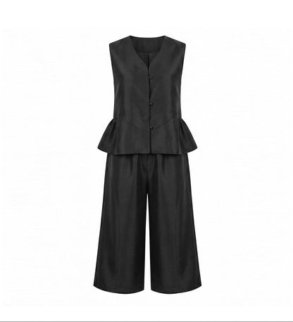 Emilia Luxe Vest & Cropped Pants Set