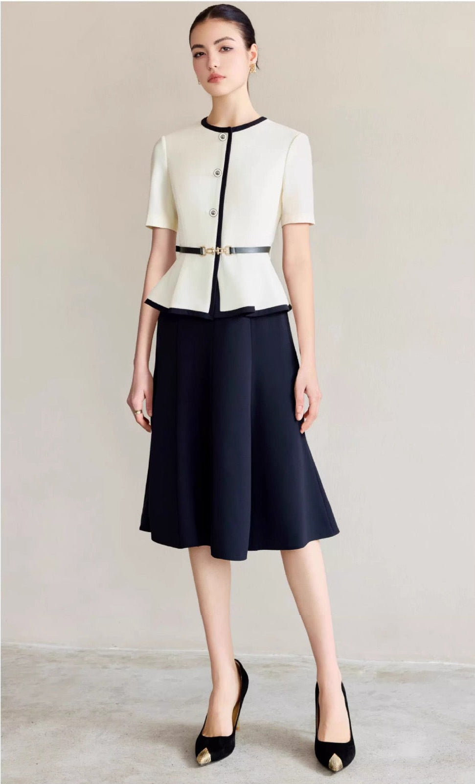 Charlotte Contrast Midi Dress
