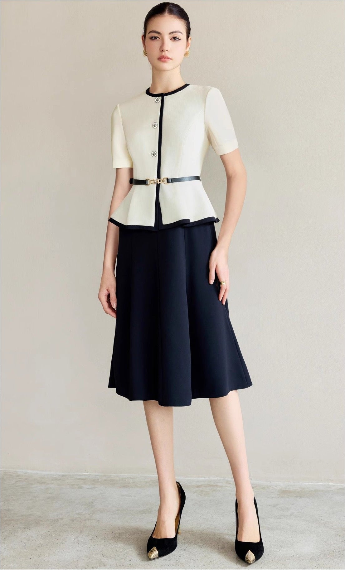 Charlotte Contrast Midi Dress