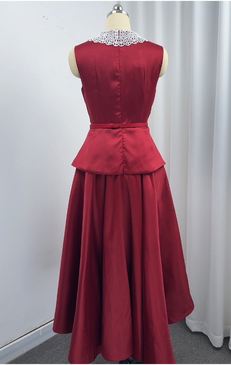 Victoria Bow Collar Maxi Dress