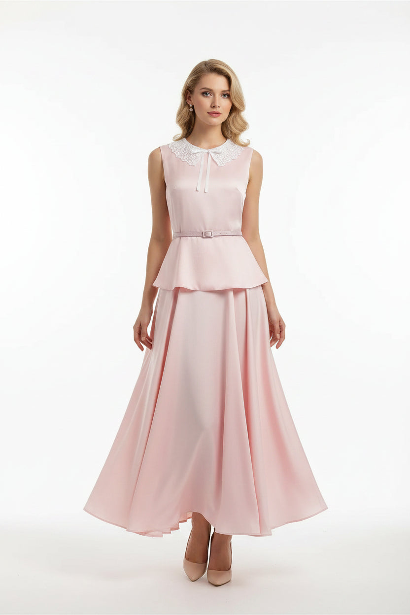 Victoria Bow Collar Maxi Dress