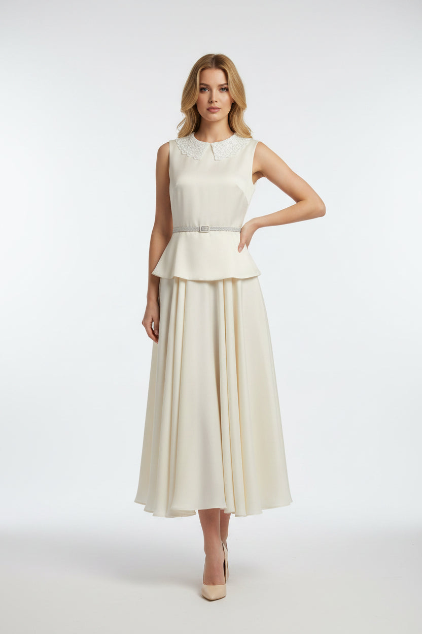 Victoria Bow Collar Maxi Dress