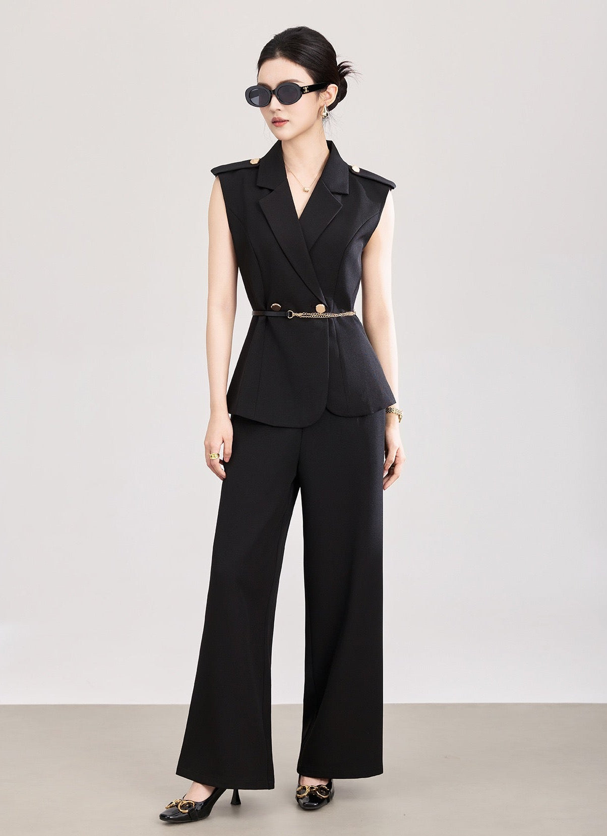 Emilia Vest & Wide-Leg Pants Set