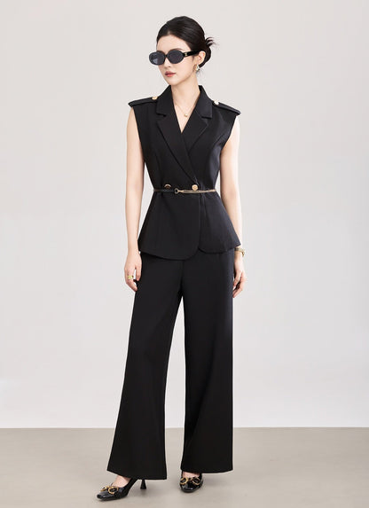 Emilia Vest & Wide-Leg Pants Set
