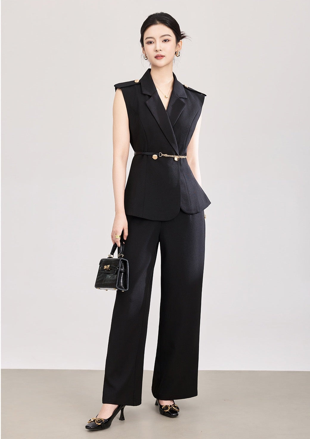Emilia Vest & Wide-Leg Pants Set