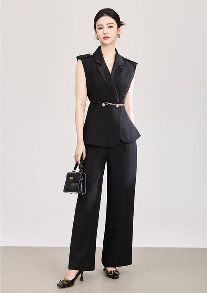 Emilia Vest & Wide-Leg Pants Set