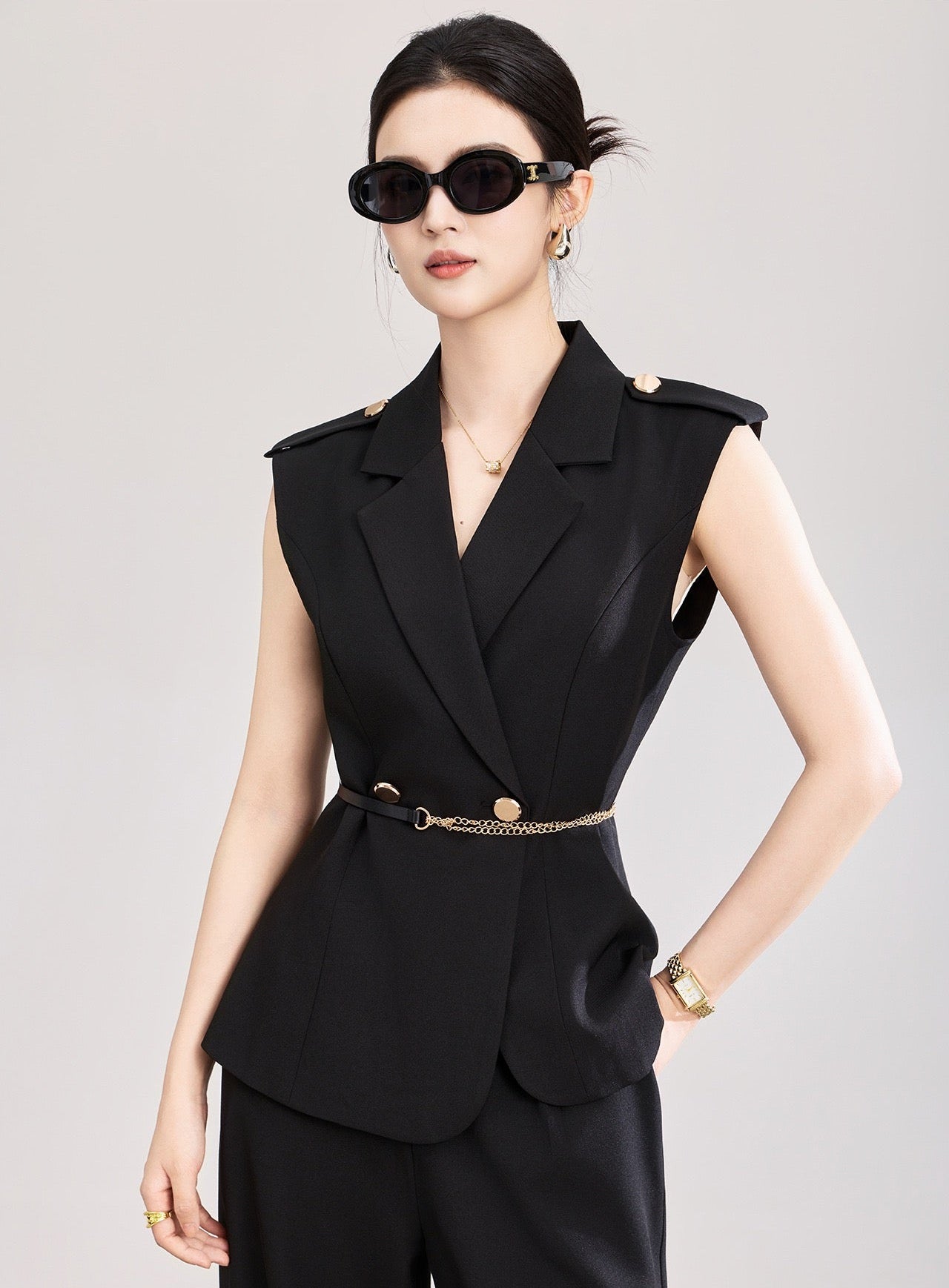 Emilia Vest & Wide-Leg Pants Set