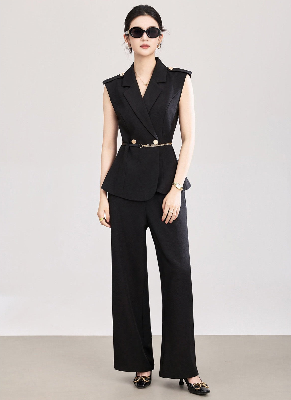 Emilia Vest & Wide-Leg Pants Set