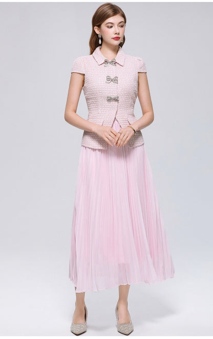 Rosalie Pleated Vest & Skirt Set