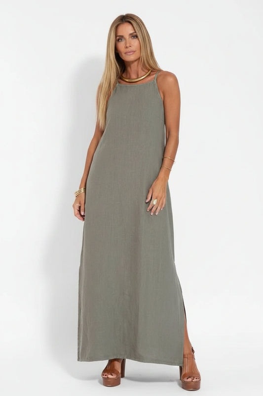 Aria Linen Maxi Dress