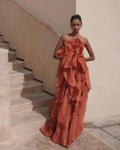 Sienna Backless Halter Maxi Dress