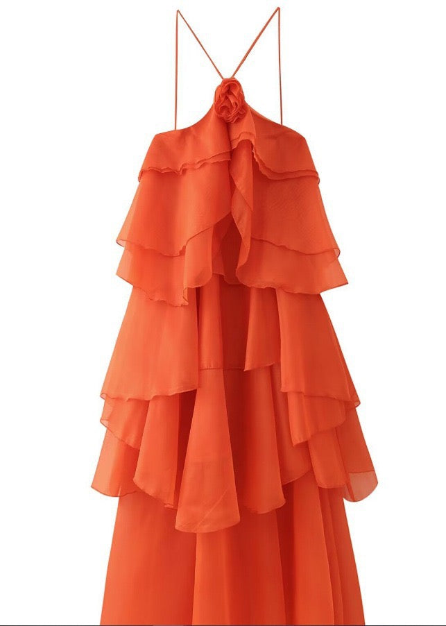 Sienna Backless Halter Maxi Dress