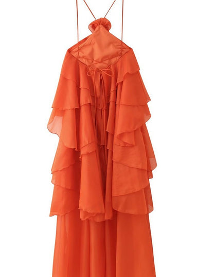 Sienna Backless Halter Maxi Dress
