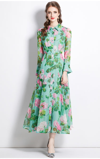 Isabella Floral Shirt Maxi Dress