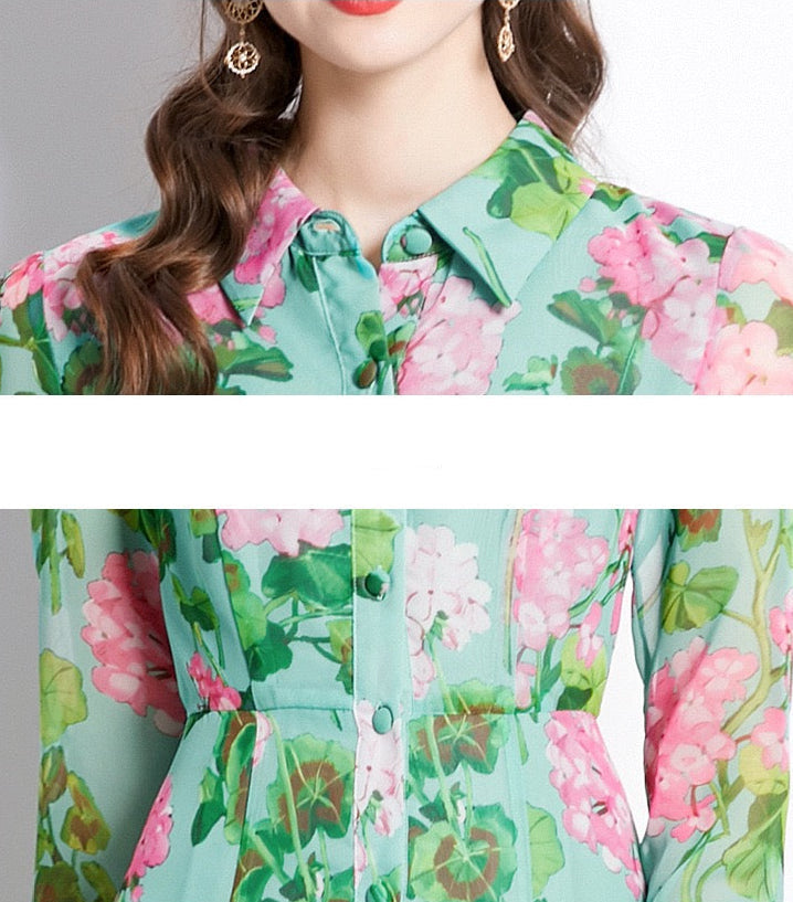 Isabella Floral Shirt Maxi Dress