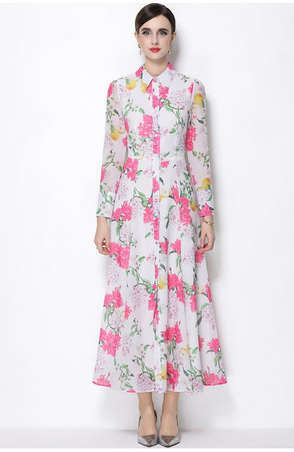 Isabella Floral Shirt Maxi Dress