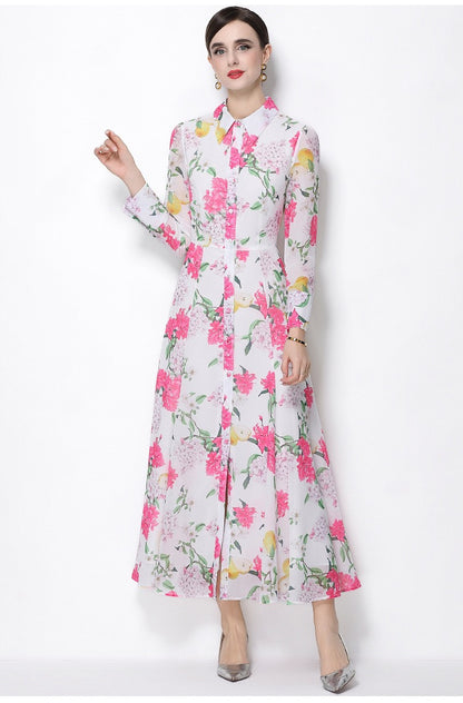 Isabella Floral Shirt Maxi Dress