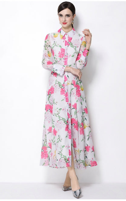 Isabella Floral Shirt Maxi Dress