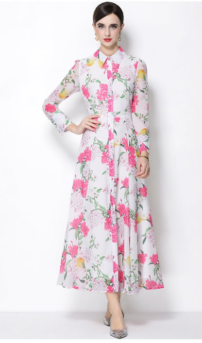 Isabella Floral Shirt Maxi Dress